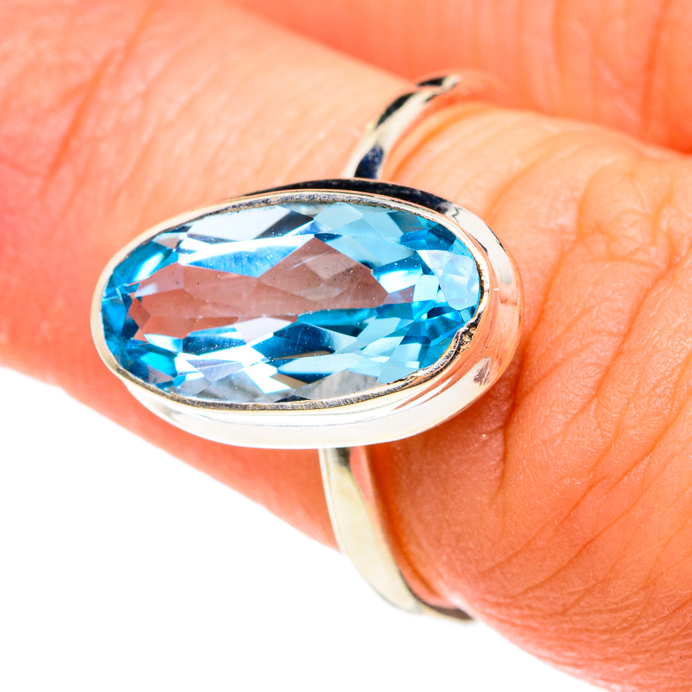 Blue Topaz Rings handcrafted by Ana Silver Co - RING77481