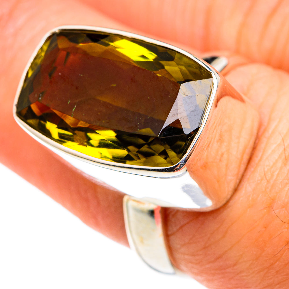 Olive Quartz Rings handcrafted by Ana Silver Co - RING77485