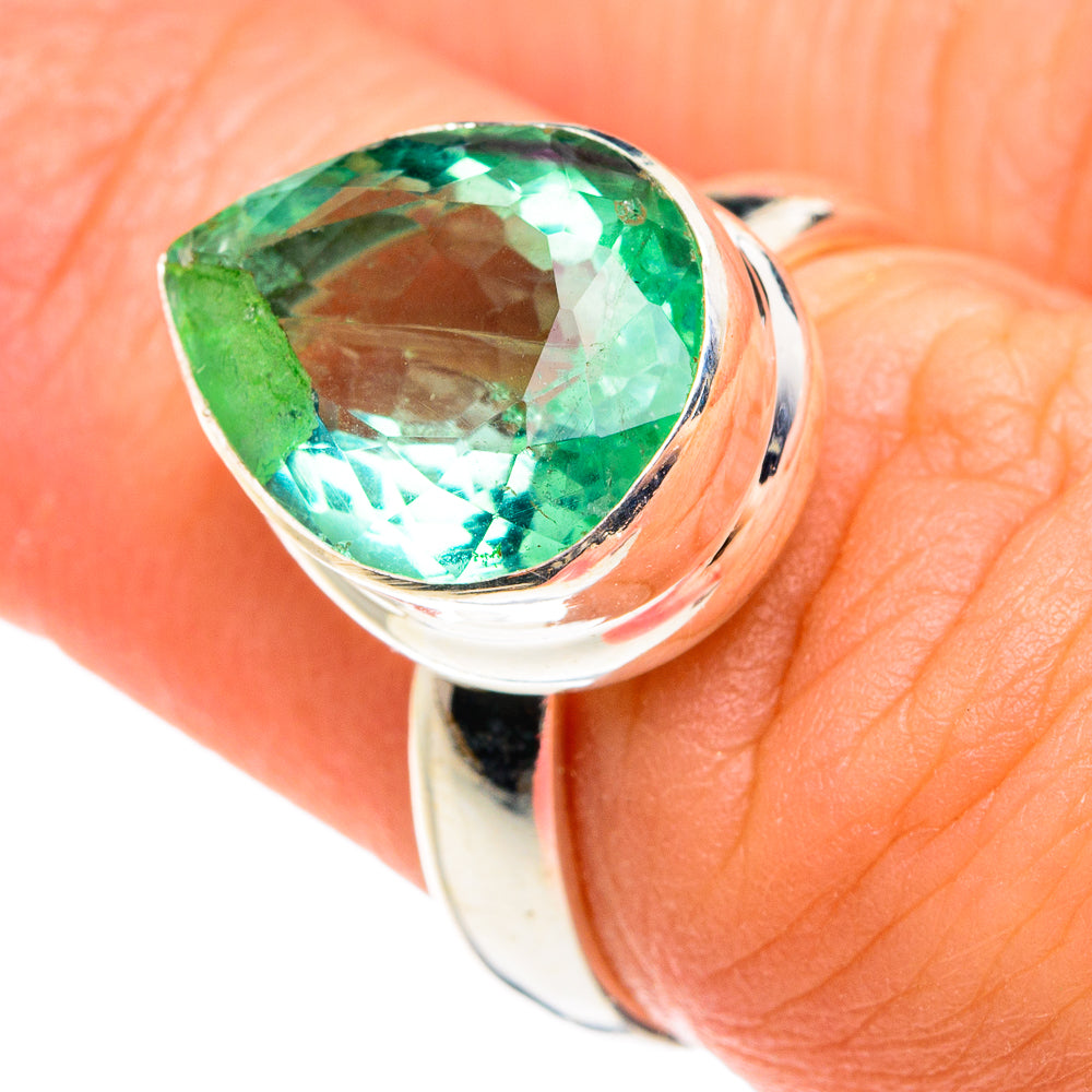 Green Fluorite Rings handcrafted by Ana Silver Co - RING77486