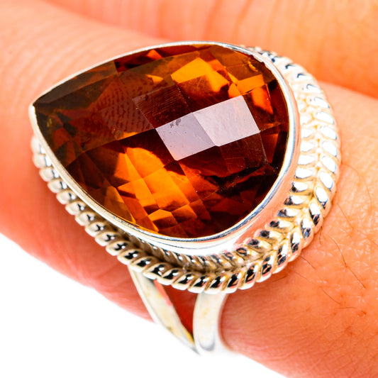 Mandarin Citrine Rings handcrafted by Ana Silver Co - RING77488