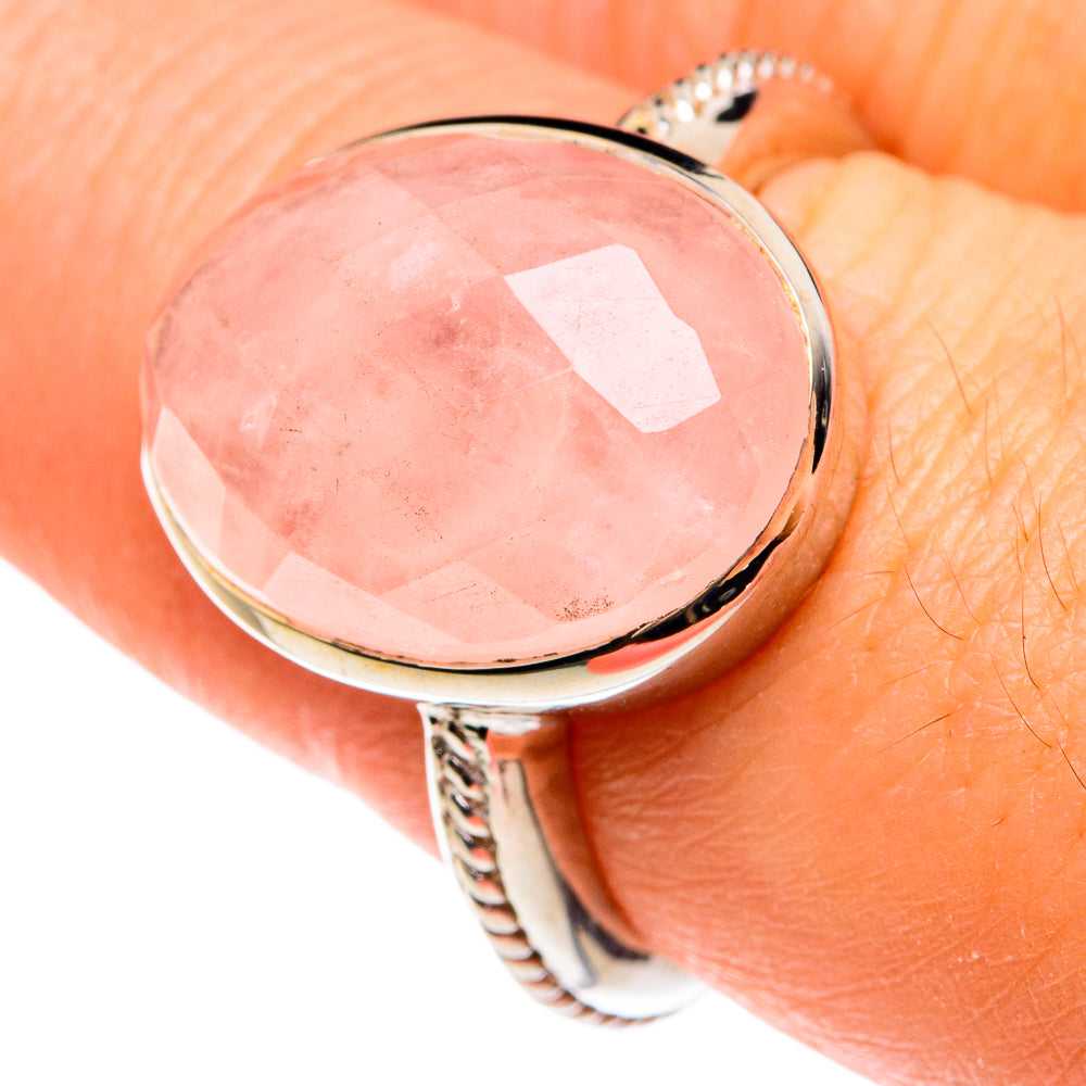 Rose Quartz Rings handcrafted by Ana Silver Co - RING77497