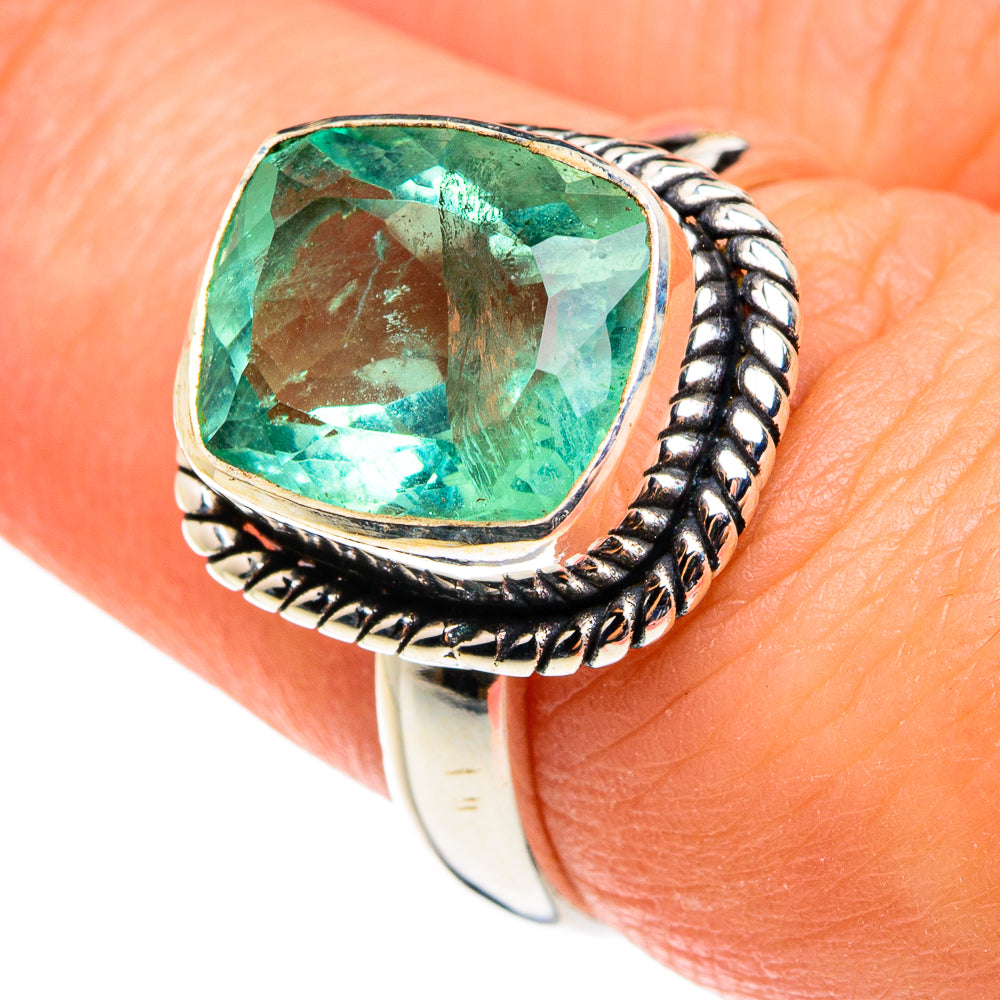 Green Fluorite Rings handcrafted by Ana Silver Co - RING77519