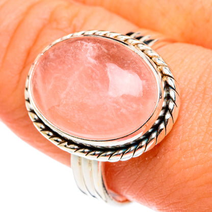 Rose Quartz Rings handcrafted by Ana Silver Co - RING77528