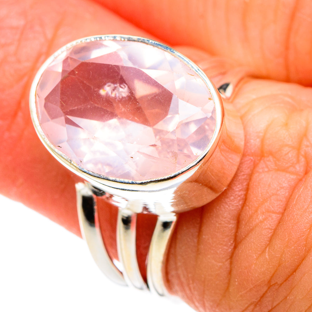 Rose Quartz Rings handcrafted by Ana Silver Co - RING77529
