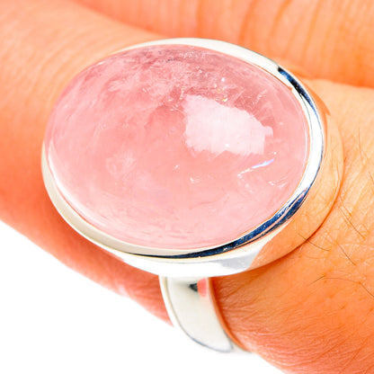 Rose Quartz Rings handcrafted by Ana Silver Co - RING77530