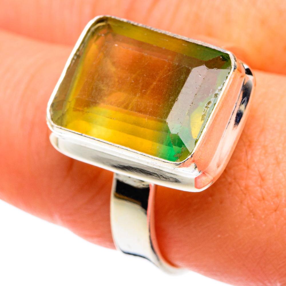Green Fluorite Rings handcrafted by Ana Silver Co - RING77542
