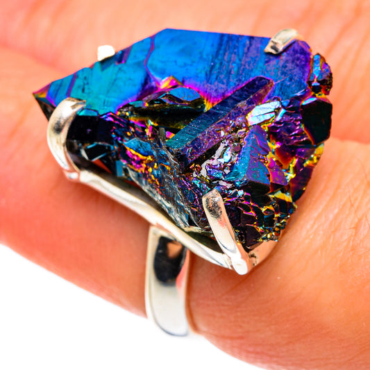 Titanium Sunshine Druzy Rings handcrafted by Ana Silver Co - RING77543