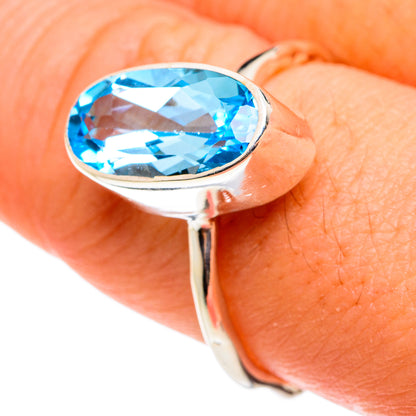 Blue Topaz Rings handcrafted by Ana Silver Co - RING77546