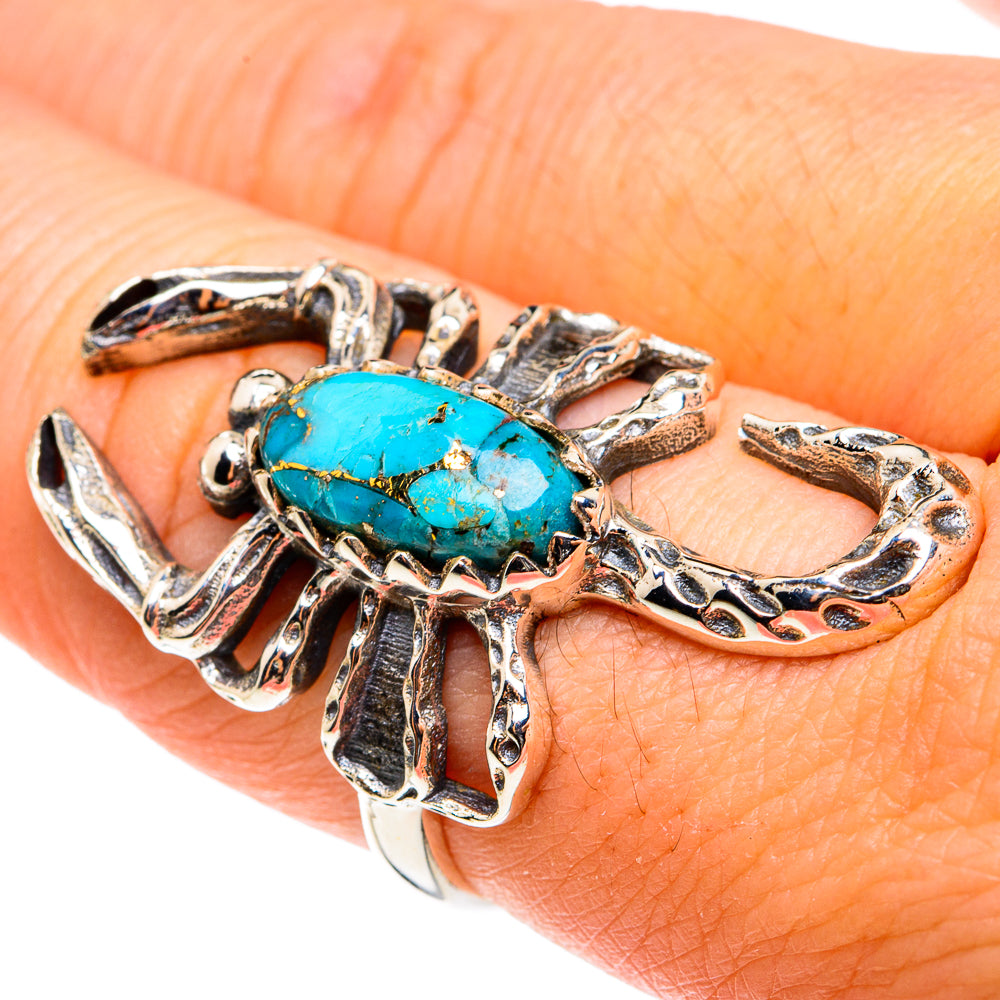 Blue Composite Turquoise Rings handcrafted by Ana Silver Co - RING77547