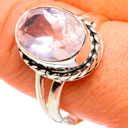 Rose Quartz Rings handcrafted by Ana Silver Co - RING77557