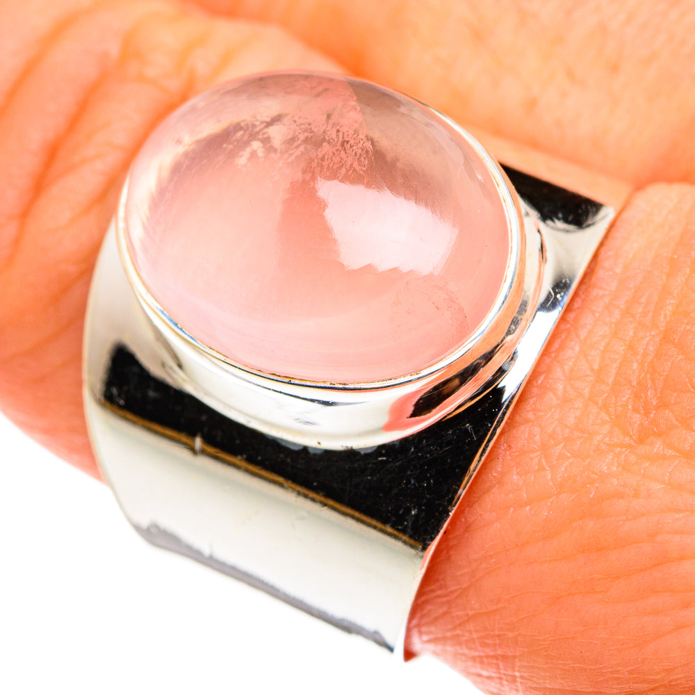 Rose Quartz Rings handcrafted by Ana Silver Co - RING77559