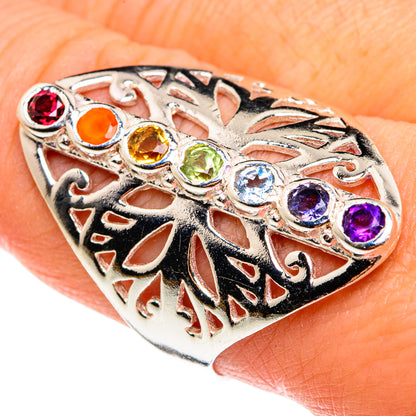Multi-Stone Chakra Rings handcrafted by Ana Silver Co - RING77573