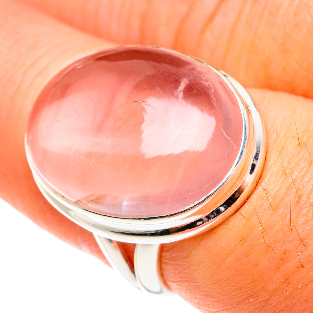 Rose Quartz Rings handcrafted by Ana Silver Co - RING77587
