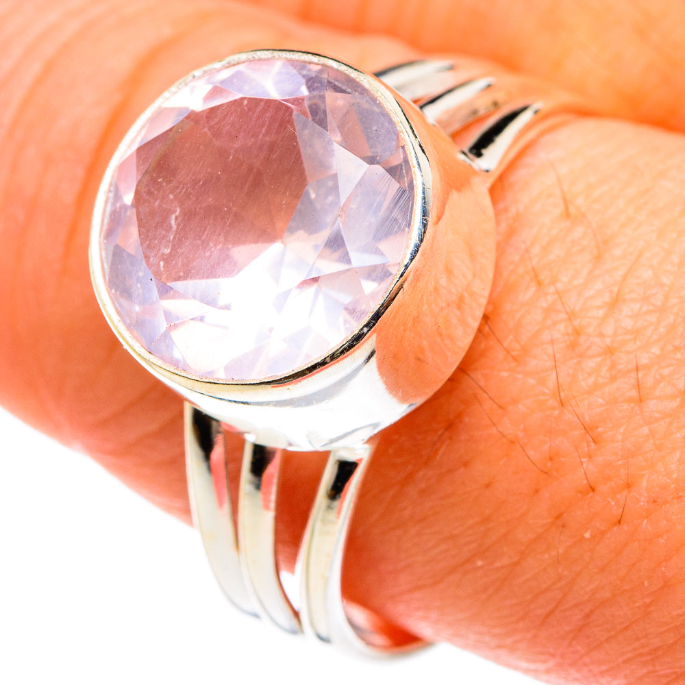 Rose Quartz Rings handcrafted by Ana Silver Co - RING77589