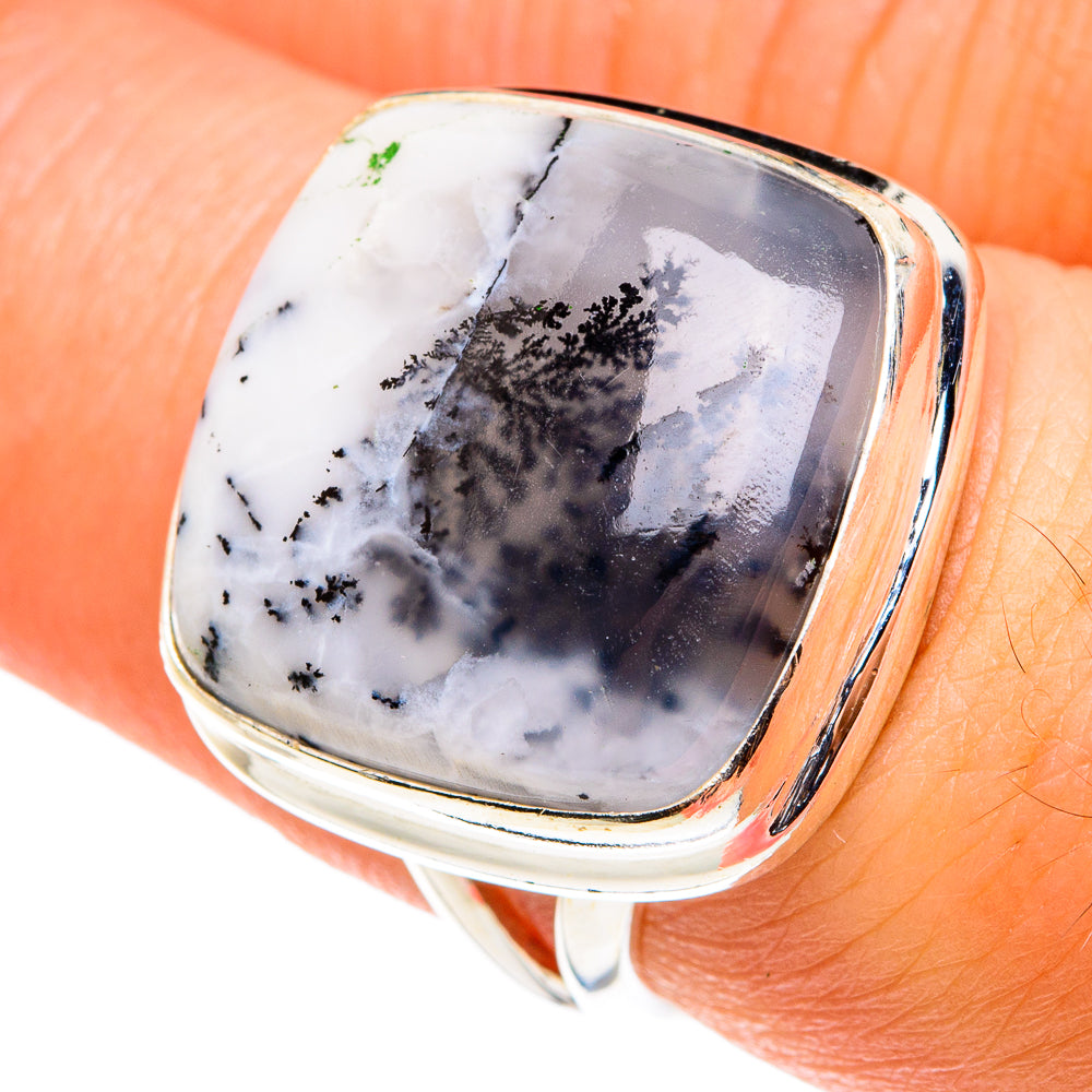 Dendritic Opal Rings handcrafted by Ana Silver Co - RING77602