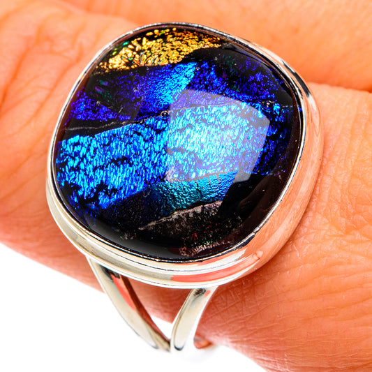 Dichroic Glass Rings handcrafted by Ana Silver Co - RING77607