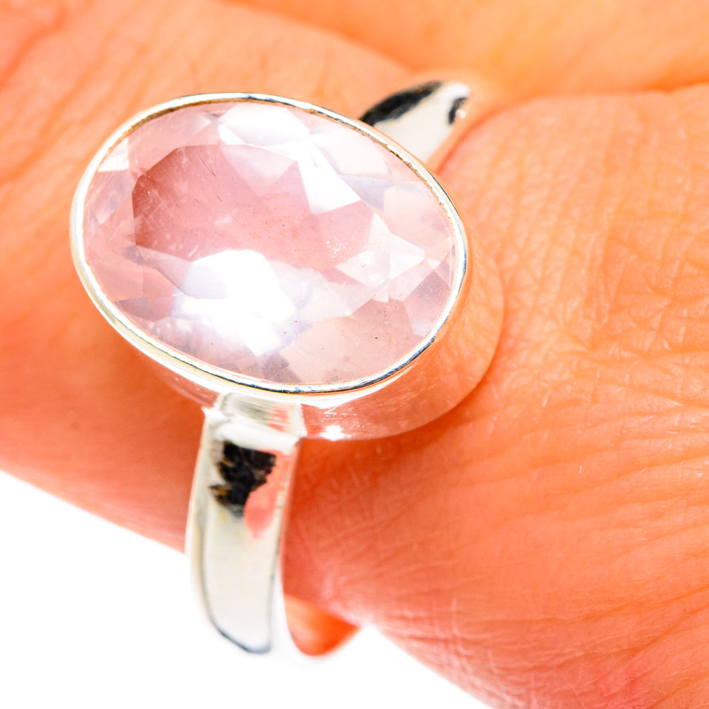 Rose Quartz Rings handcrafted by Ana Silver Co - RING77623