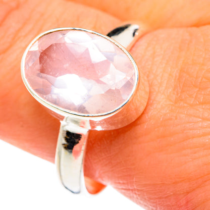 Rose Quartz Rings handcrafted by Ana Silver Co - RING77623