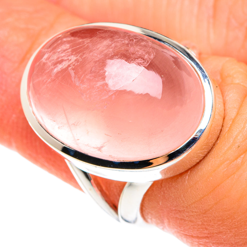 Rose Quartz Rings handcrafted by Ana Silver Co - RING77625