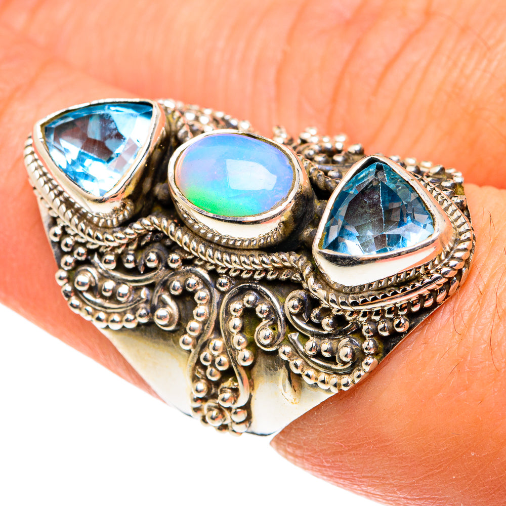 Ethiopian Opal Rings handcrafted by Ana Silver Co - RING77641