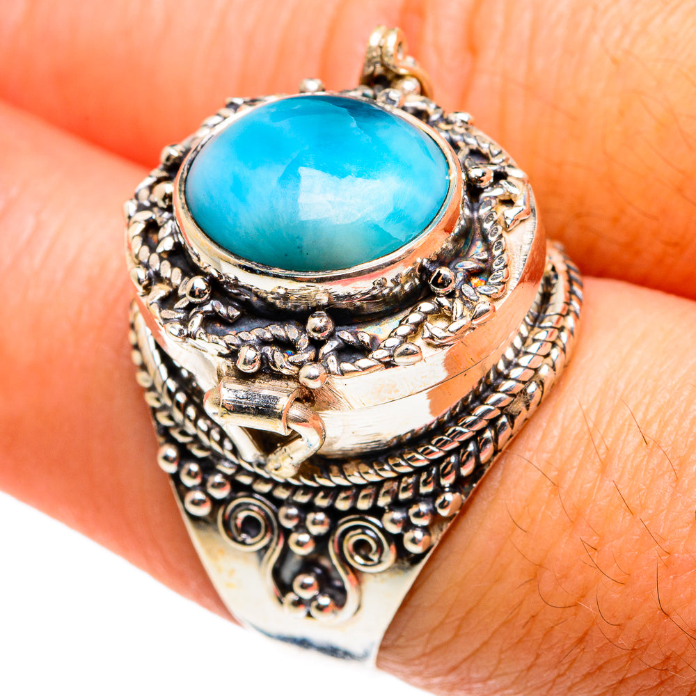 Larimar Rings handcrafted by Ana Silver Co - RING77648