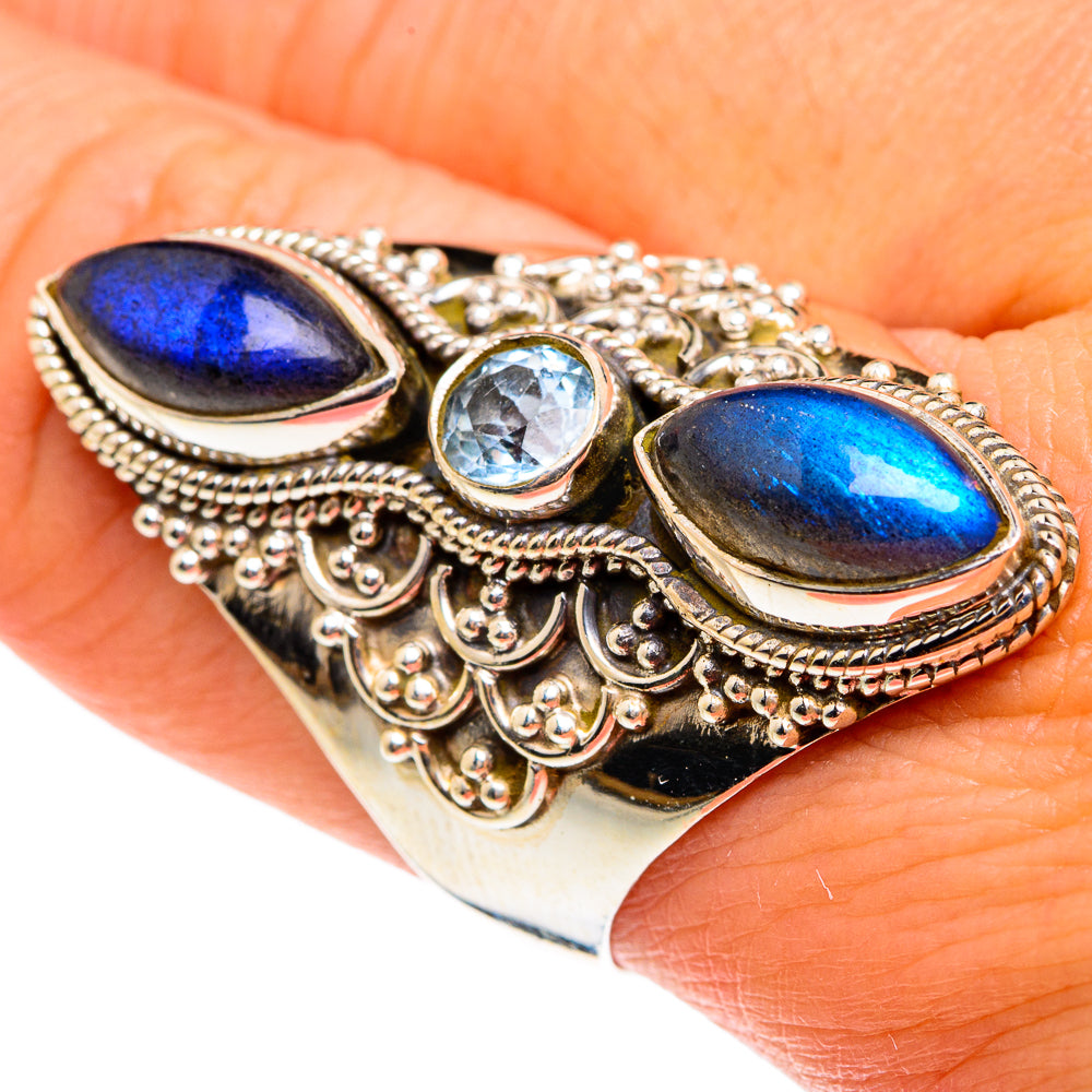 Labradorite Rings handcrafted by Ana Silver Co - RING77649