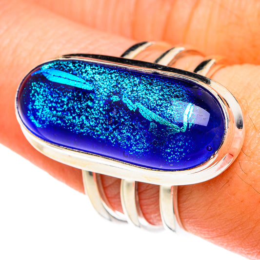 Dichroic Glass Rings handcrafted by Ana Silver Co - RING77652