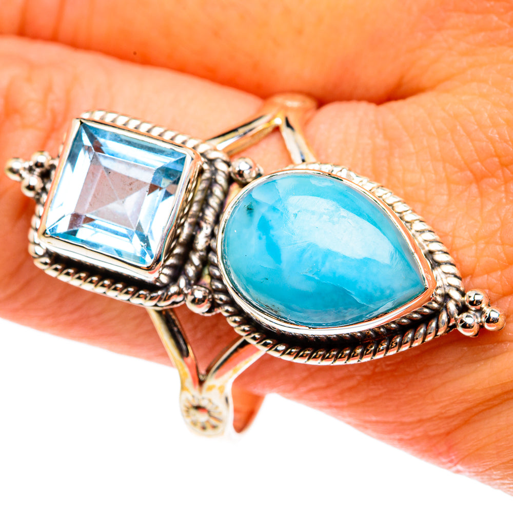 Larimar Rings handcrafted by Ana Silver Co - RING77654