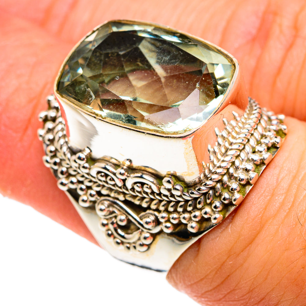 Green Amethyst Rings handcrafted by Ana Silver Co - RING77657