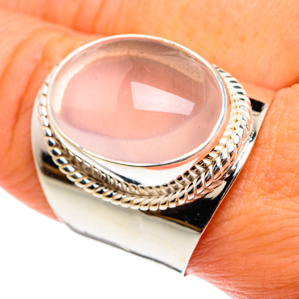 Rose Quartz Rings handcrafted by Ana Silver Co - RING77667