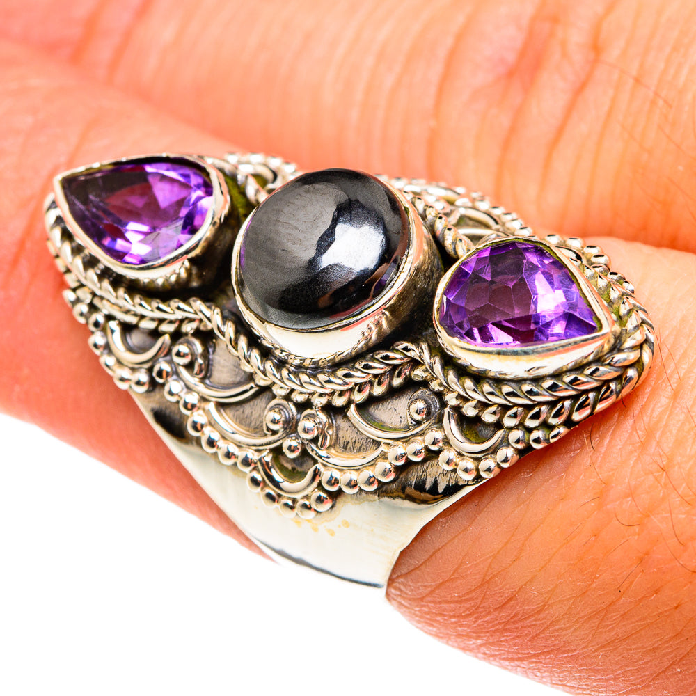 Hematite Rings handcrafted by Ana Silver Co - RING77674