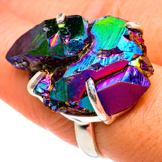 Titanium Sunshine Druzy Rings handcrafted by Ana Silver Co - RING77680