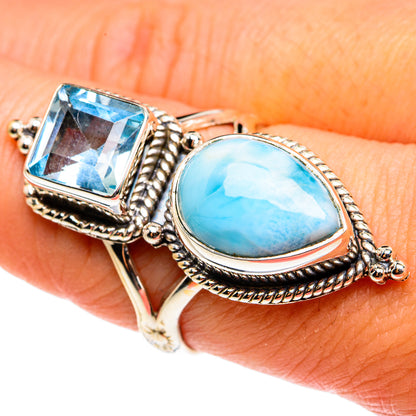 Larimar Rings handcrafted by Ana Silver Co - RING77700