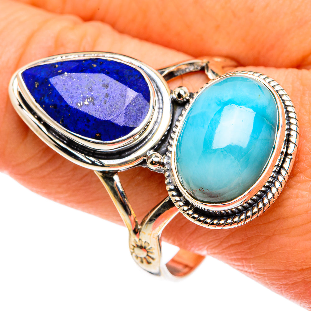 Lapis Lazuli Rings handcrafted by Ana Silver Co - RING77701