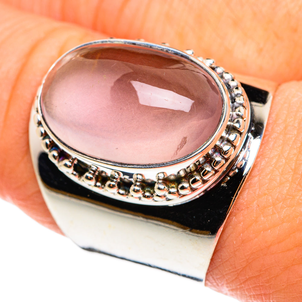 Rose Quartz Rings handcrafted by Ana Silver Co - RING77710