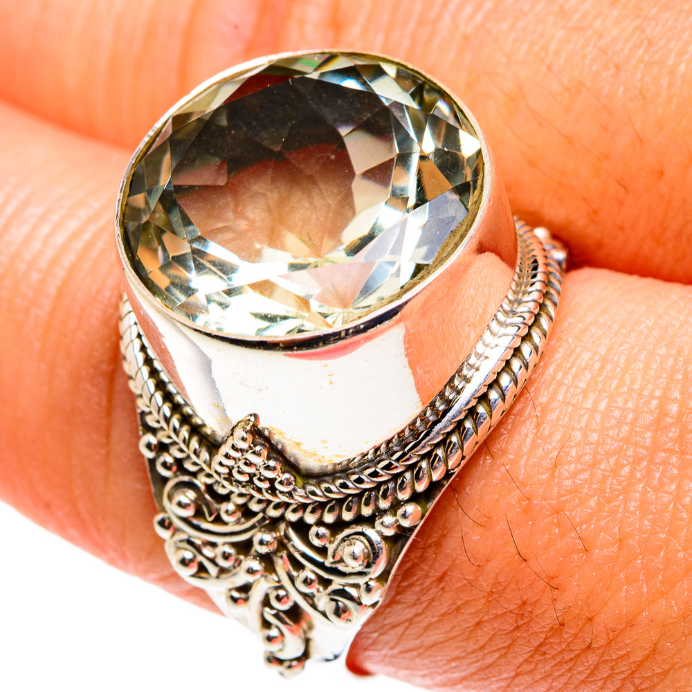 Green Amethyst Rings handcrafted by Ana Silver Co - RING77736