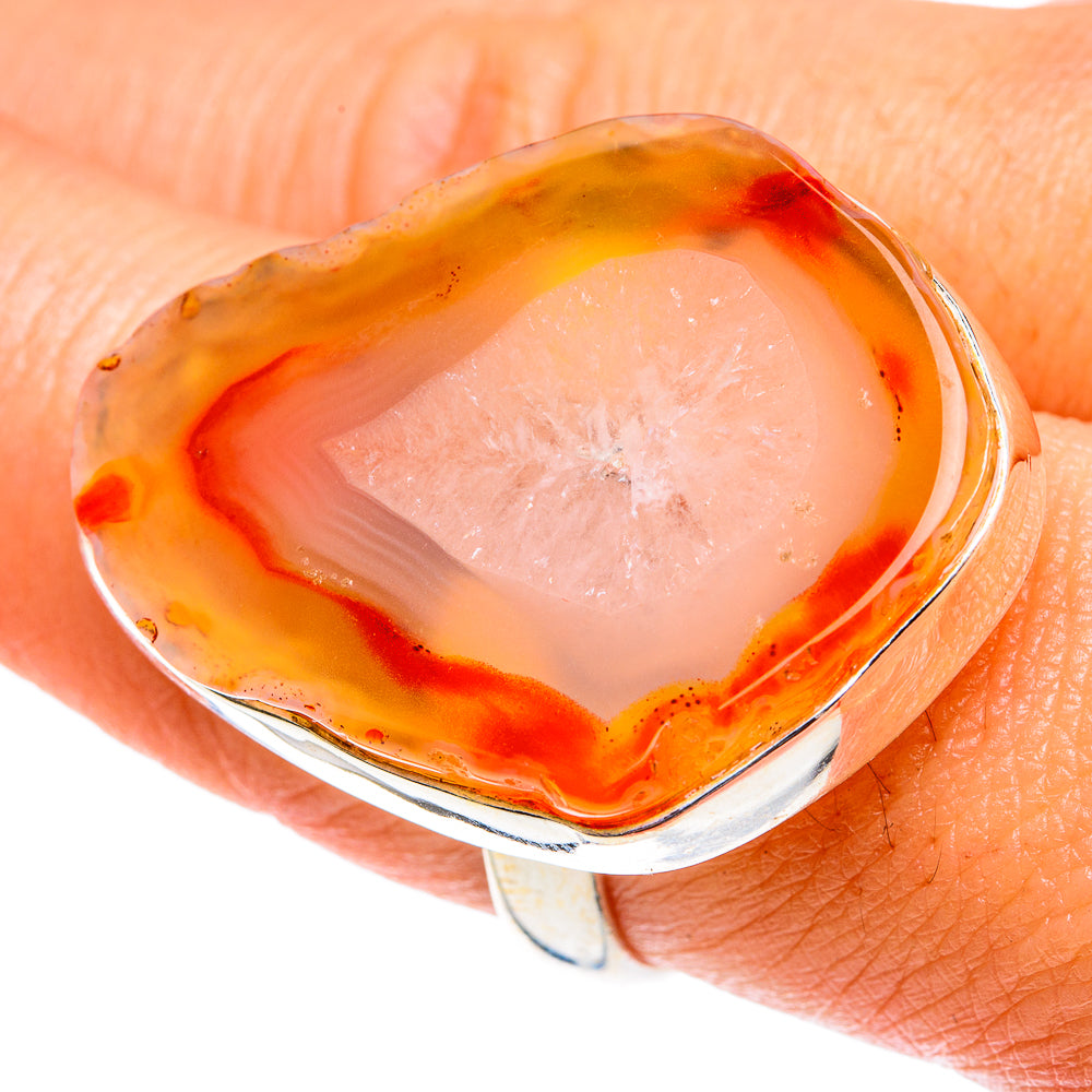 Yellow Geode Slice Rings handcrafted by Ana Silver Co - RING77747