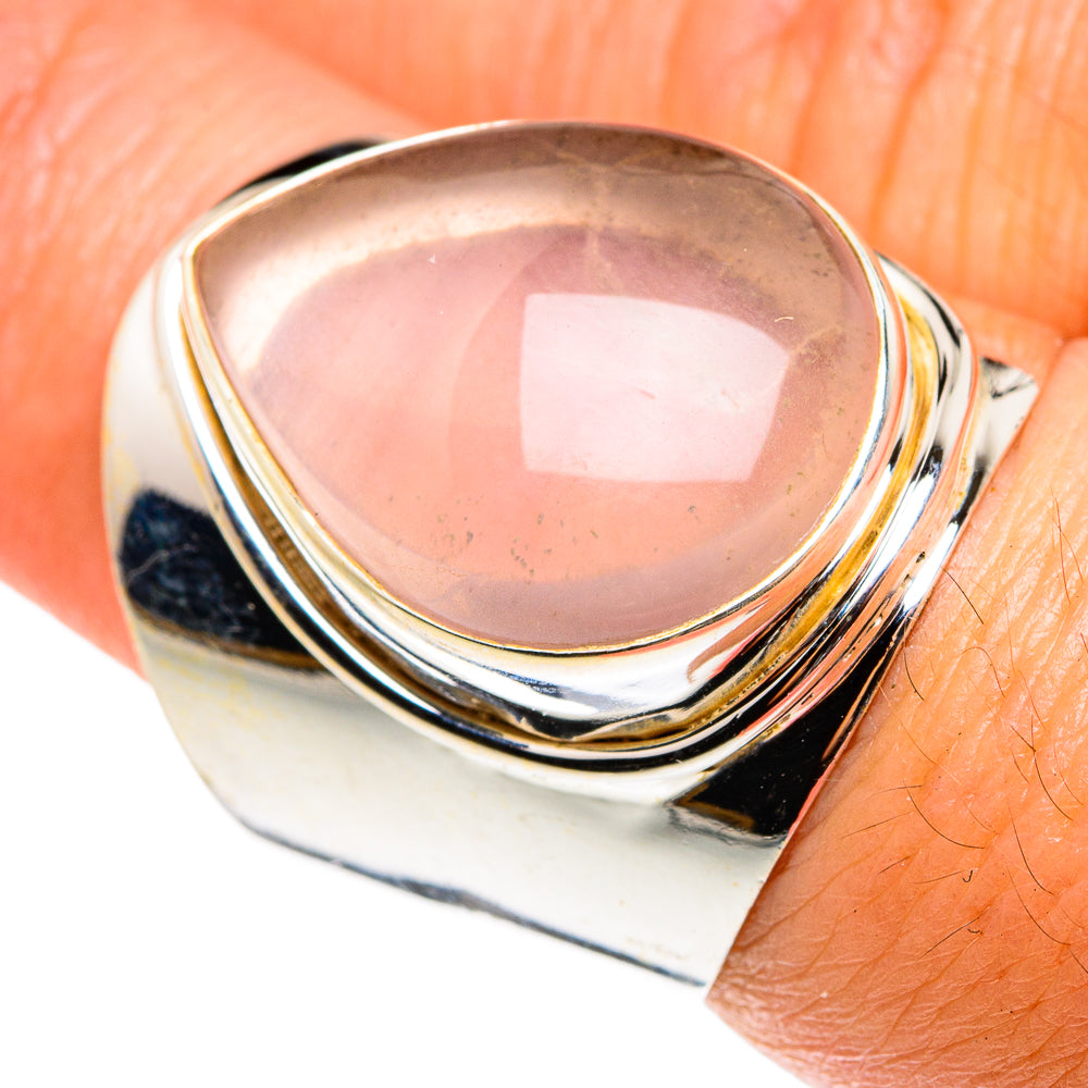Rose Quartz Rings handcrafted by Ana Silver Co - RING77751