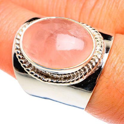 Rose Quartz Rings handcrafted by Ana Silver Co - RING77752