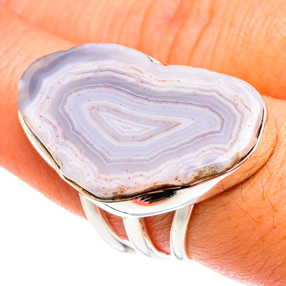 Laguna Lace Agate Rings handcrafted by Ana Silver Co - RING77762