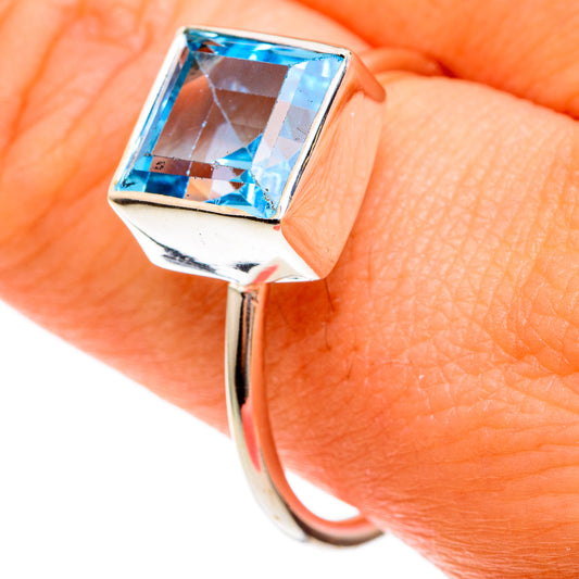 Blue Topaz Rings handcrafted by Ana Silver Co - RING77787