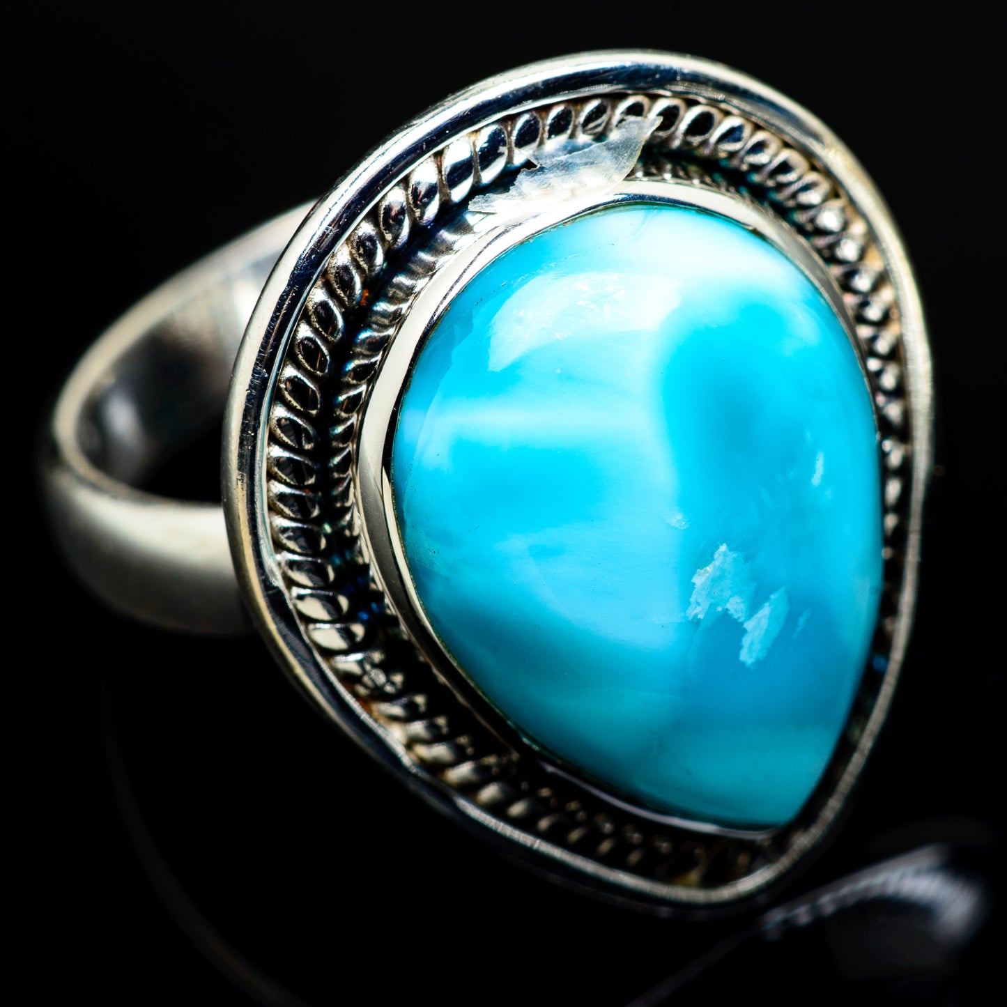 Larimar Rings handcrafted by Ana Silver Co - RING7779