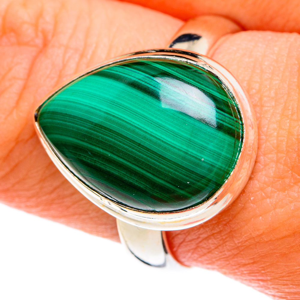 Malachite Rings handcrafted by Ana Silver Co - RING77790