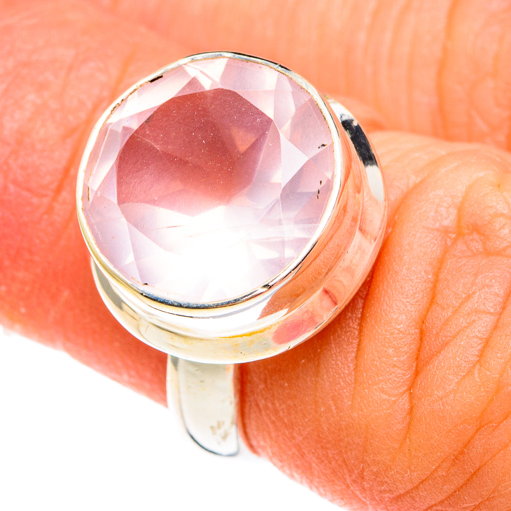 Rose Quartz Rings handcrafted by Ana Silver Co - RING77798