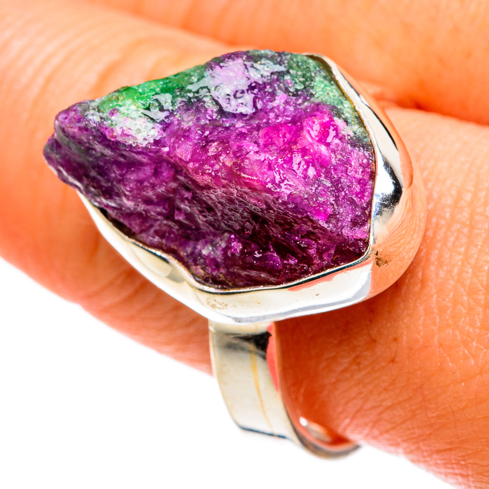 Ruby Zoisite Rings handcrafted by Ana Silver Co - RING77813