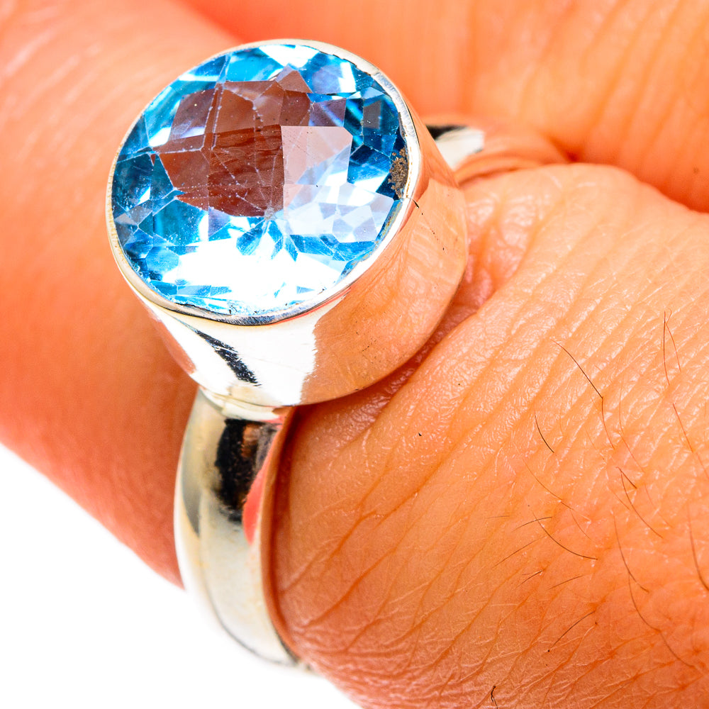 Blue Topaz Rings handcrafted by Ana Silver Co - RING77818