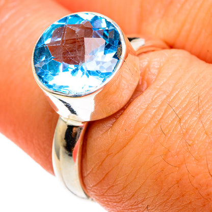 Blue Topaz Rings handcrafted by Ana Silver Co - RING77818