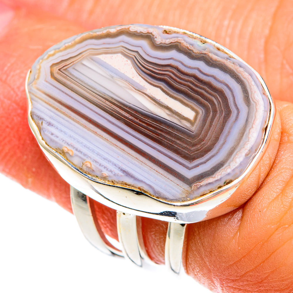 Laguna Lace Agate Rings handcrafted by Ana Silver Co - RING77824
