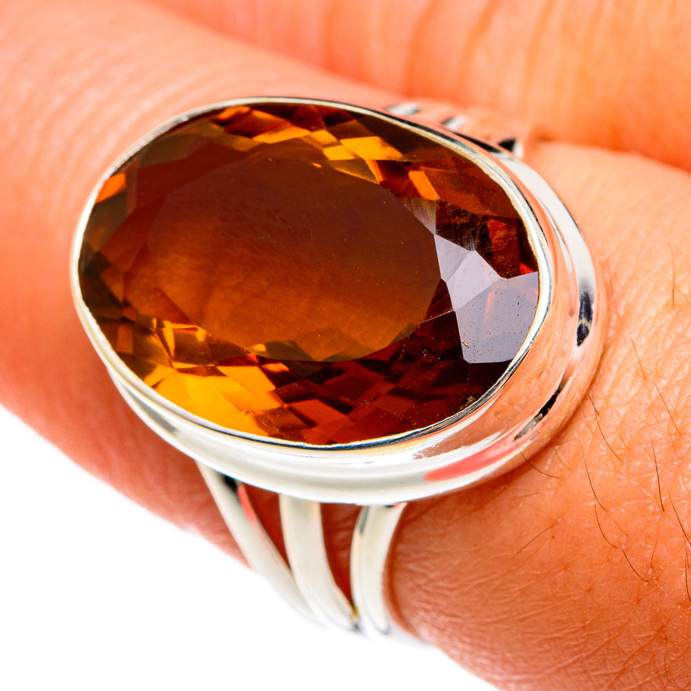 Mandarin Citrine Rings handcrafted by Ana Silver Co - RING77828