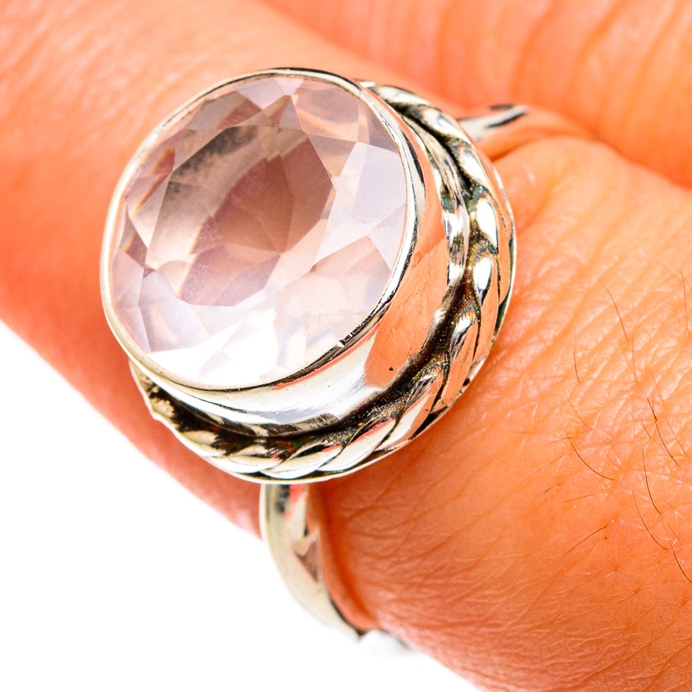 Rose Quartz Rings handcrafted by Ana Silver Co - RING77832